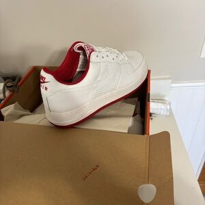 Nike Men's White and Red Sneakers